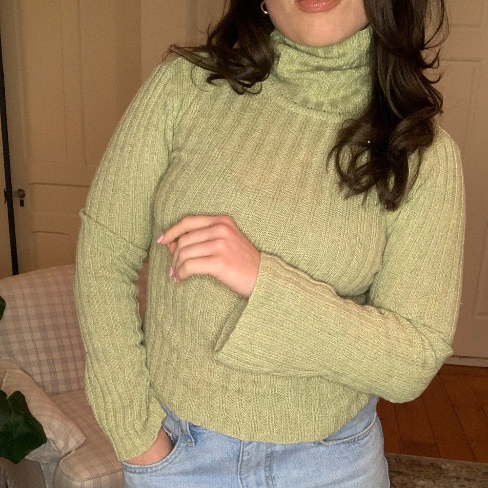 It’s Our Time Green Cropped Sweater